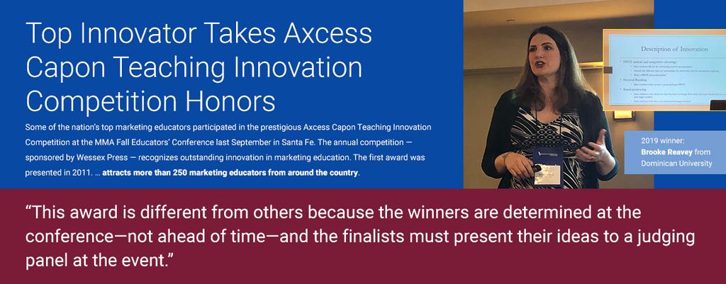 Top Innovator Takes Axcess Capon Teaching Innovation Competition Honors